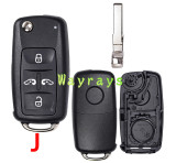 For VW 202AD model after 2011 key shell with round logo place