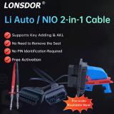 2026 Lonsdor Li Auto / NIO 2 in 1 Cable,Plus free activation ,work for K518 Pro