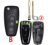 For Ford Focus Mondeo key shell with oval logo place