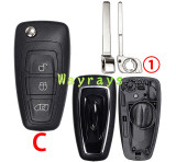 For Ford Focus Mondeo key shell with oval logo place