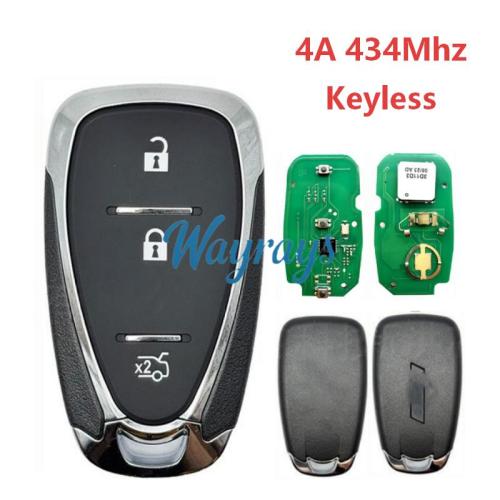 For Chevrolet 4A chip with 434mhz keyless 3 button remote key