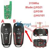 For Ford 315mhz 3+1 button modified remote key