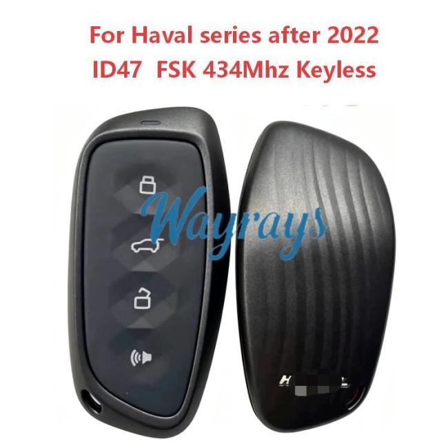 Original for HAVAL series after 2022 ID47 chip with FSK 434mhz keyless 4 button remote key