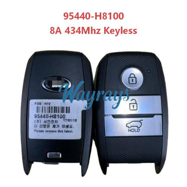 Original for Kia Sonet Rio 95440-H8100 8A chip with 434mhz keyless 3 button remote key