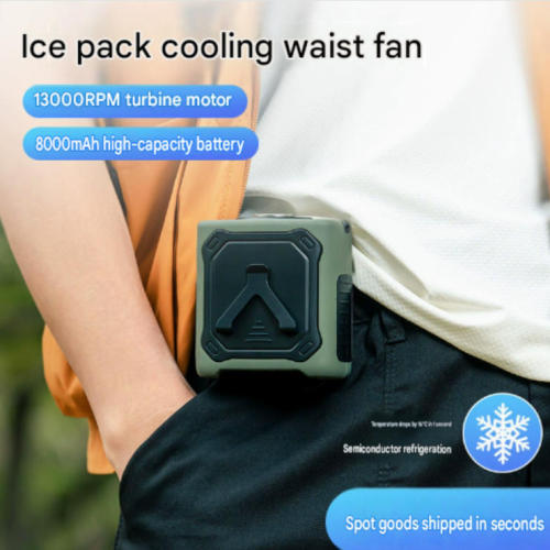 2026 New Cooling Waist-Clip Fan: High-Speed, Powerful Portable Fan for Outdoor Construction Sites—Features Cooling Function & Neck-Hanging Option
