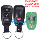 For Hyundai 95430-3Q001 OSLOKA-950T FSK 313.8mhz 3+1 button remote key