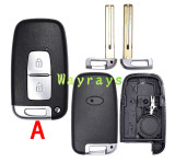 For Hyundai Kia key shell with oval logo place， the Model A  without logo