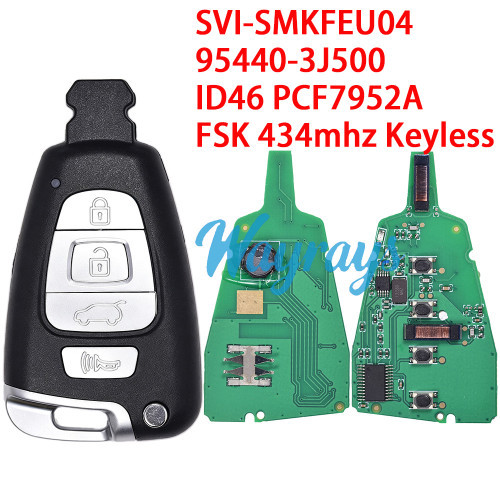 For Hyundai Veracruz SVI-SMKFEU04 95440-3J500 ID46 chip PCF7952A with FSK 434mhz keyless 4 button remote key