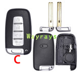For Hyundai Kia key shell with oval logo place， the Model A  without logo