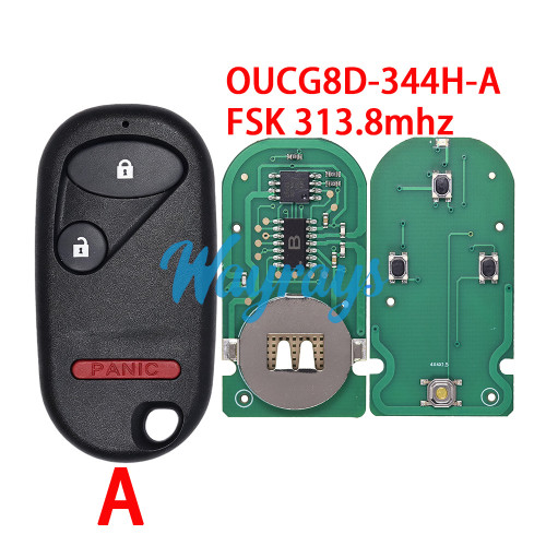 For Honda OUCG8D-344H-A FSK 313.8mhz 2+1/3+1 button remote key