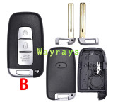 For Hyundai Kia key shell with oval logo place， the Model A  without logo