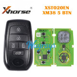 XSTO20EN Xhorse Toyota type 5 button Smart key