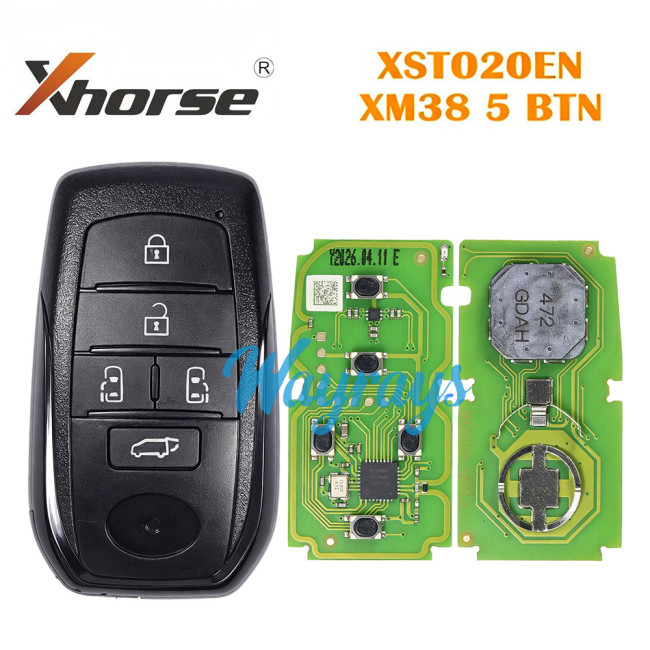 XSTO20EN Xhorse Toyota type 5 button Smart key