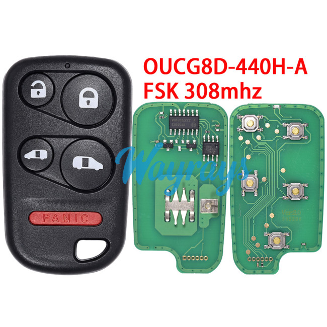For Honda OUCG8D-440H-A FSK 308mhz 4+1 button remote key