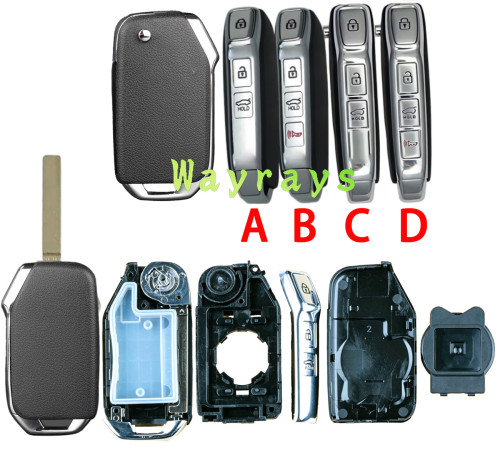 For Kia 18-19 Kia Sportage K3 KX3 flip key shell without logo