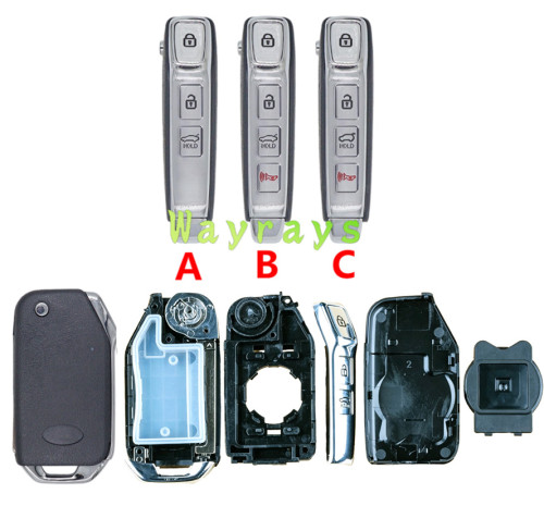 For Kia 18-19 Kia Sportage K3 KX3 flip key shell with logo place