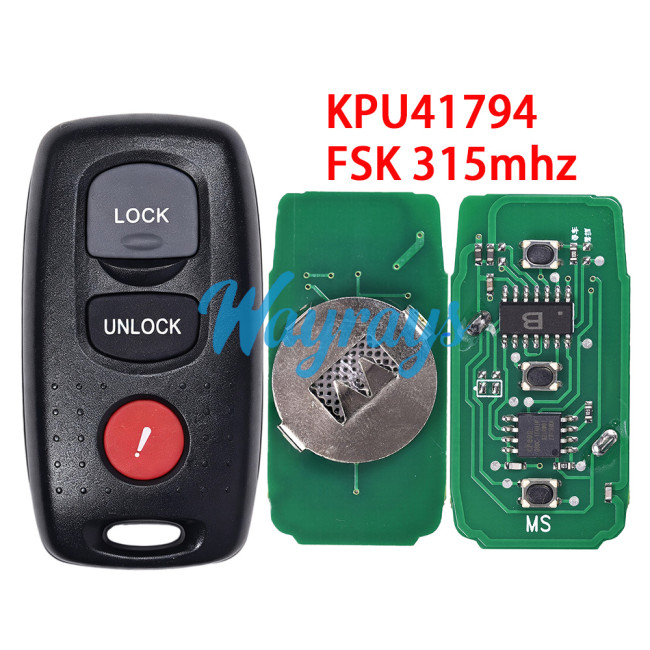 For Mazda KPU41794 FSK 315mhz 2+1 button remote key