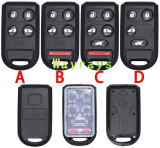 For Honda key shell with square logo place