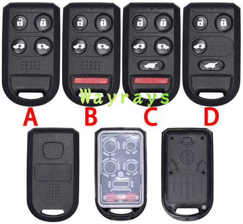 For Honda key shell with square logo place