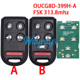 For Honda OUCG8D-399H-A FSK 313.8mhz 4+1/5+1 button remote key P/N: 72147-SHJ-A61