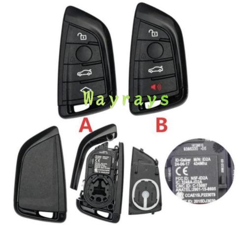 New All black pretty BMW G chassis gernartion keyless key shell with round logo place