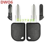 For Daewoo DWO6 transponder key shell without chip without logo place