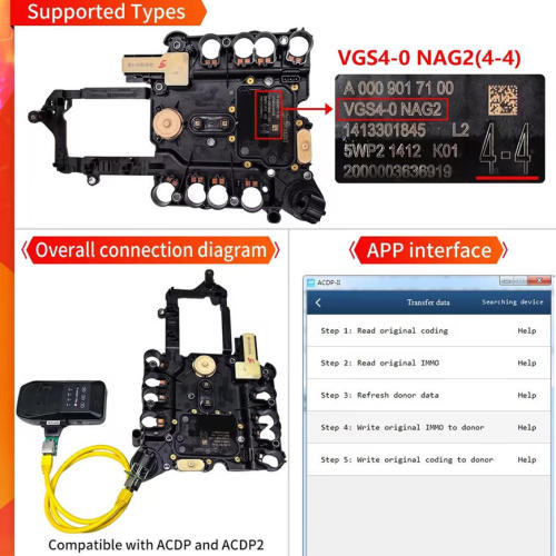 Yanhua ACDP Module 46 with License A107 , for VGS4-0 NAG2 (4-4) Gearbox Virgin / Data Transfer