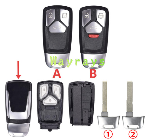 For Audi Q7 key shell  without logo