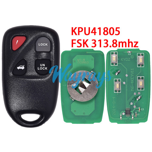 For Mazda KPU41805 FSK 313.8mhz 3+1 button remote key