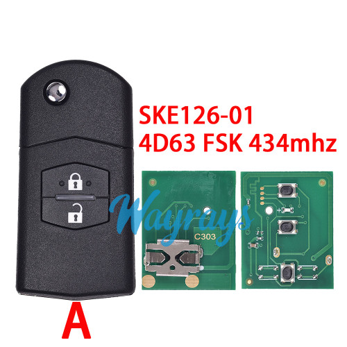 For Mazda SKE126-01 4D63 chip with FSK 434mhz 2/3/4 button remote key