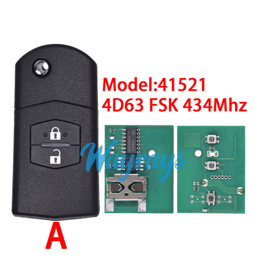For Mazda M3/Axela M6/Atenza Model 41521 (MD3) 4D63 chip with FSK 434mhz 2/3 button remote key