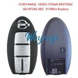 Original for Nissan S180144602 285E3-5TA4A 4A chip with 315mhz keyless 4 button remote key
