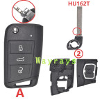 [Original pin hole] For VW Golf7 key shell with round logo place