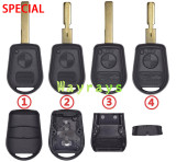 For BMW key shell with 2 track/4 track blade with OEM logo place
