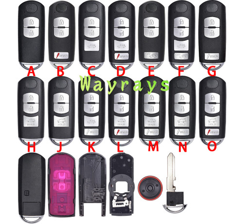 [New style]  For Mazda key shell with round logo place