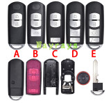 For Mazda WAZSKE13D01 SKE13D-02 ID49 chip PCF7953P/HITAG Pro with FSK 315mhz keyless 2/3/4 button remote key
