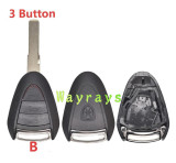 For Porsche key shell with logo place