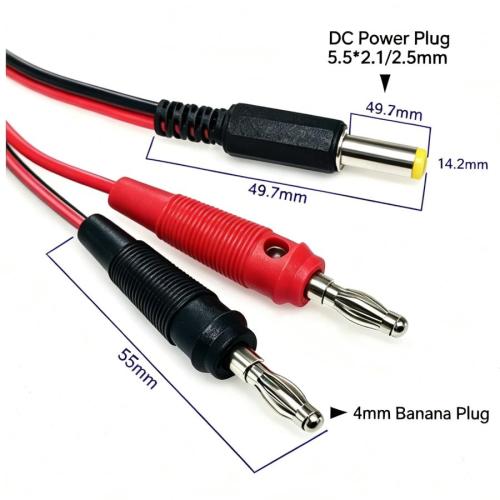 4.0mm Banana Plug to XT60 Charging Cable – Power Cord (12/14 AWG) for Smart Balance Chargers