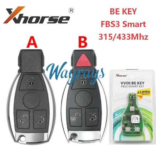 XSBZ01EN Xhorse Universal MB Benz FBS3 keyless Smart key with 200 Free Points Renewable 315/434mhz