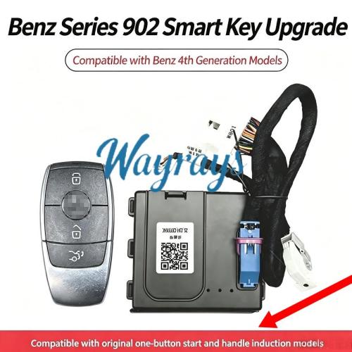 No.1 Bodyguard Terminator Series – 902 Mercedes-Benz FBS4 Adapter Box ，No casing disassembly or soldering required. For 2015–2023 Mercedes-Benz models (C, GLC, CLA, CLS, SLC, G, E, etc.) equipped with the 4th-generation anti-theft  tablet-style  key, push-button start, and door handle proximity sensing; the key's rear housing is secured by a single screw.