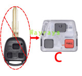 [Only inner key shell part] For Toyota Lexus Land Cruiser prado key shell part,use for aftermarket