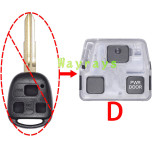 [Only inner key shell part] For Toyota Lexus Land Cruiser prado key shell part,use for aftermarket