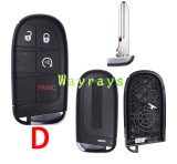 For Chrysler Jeep key shell with logo place