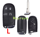 For Chrysler Jeep key shell with logo place