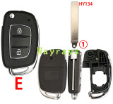 [the screw is on the back ②] For Hyundai key shell with oval logo place