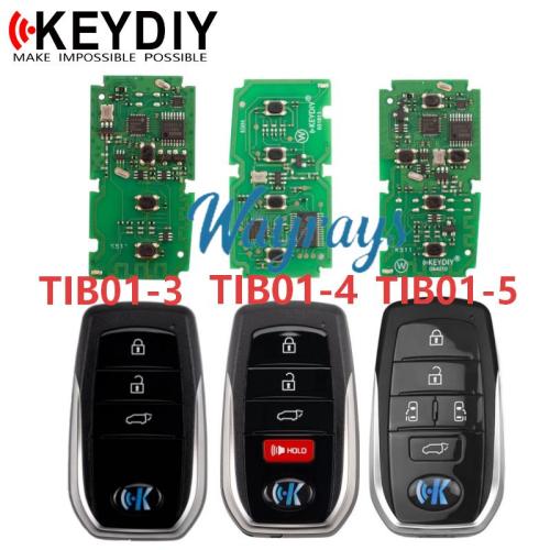 KEYDIY TIB01 Smart Key 3/4/5 Buttons,Used for Toyota 8A, 4D smart remote generation, with emergency function, supports repeated generation, and will support more remote types soon.