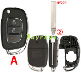 [the screw is on the back ②] For Hyundai key shell with oval logo place
