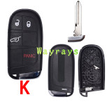 For Chrysler Jeep key shell with logo place