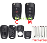 For Hyundai Kia key shell with oval logo place,if need other button,pls buy the key rubber pad(Code:KZ-HYUPAD)