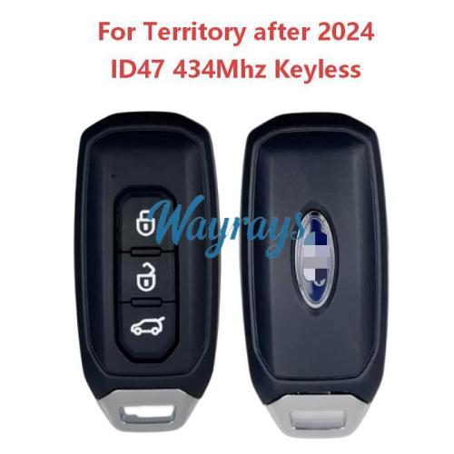 Original for Ford Territory after 2024 ID47 chip with 434Mhz keyless 3 button remote key